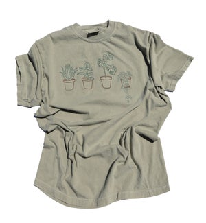 House Plants Embroidered Tee